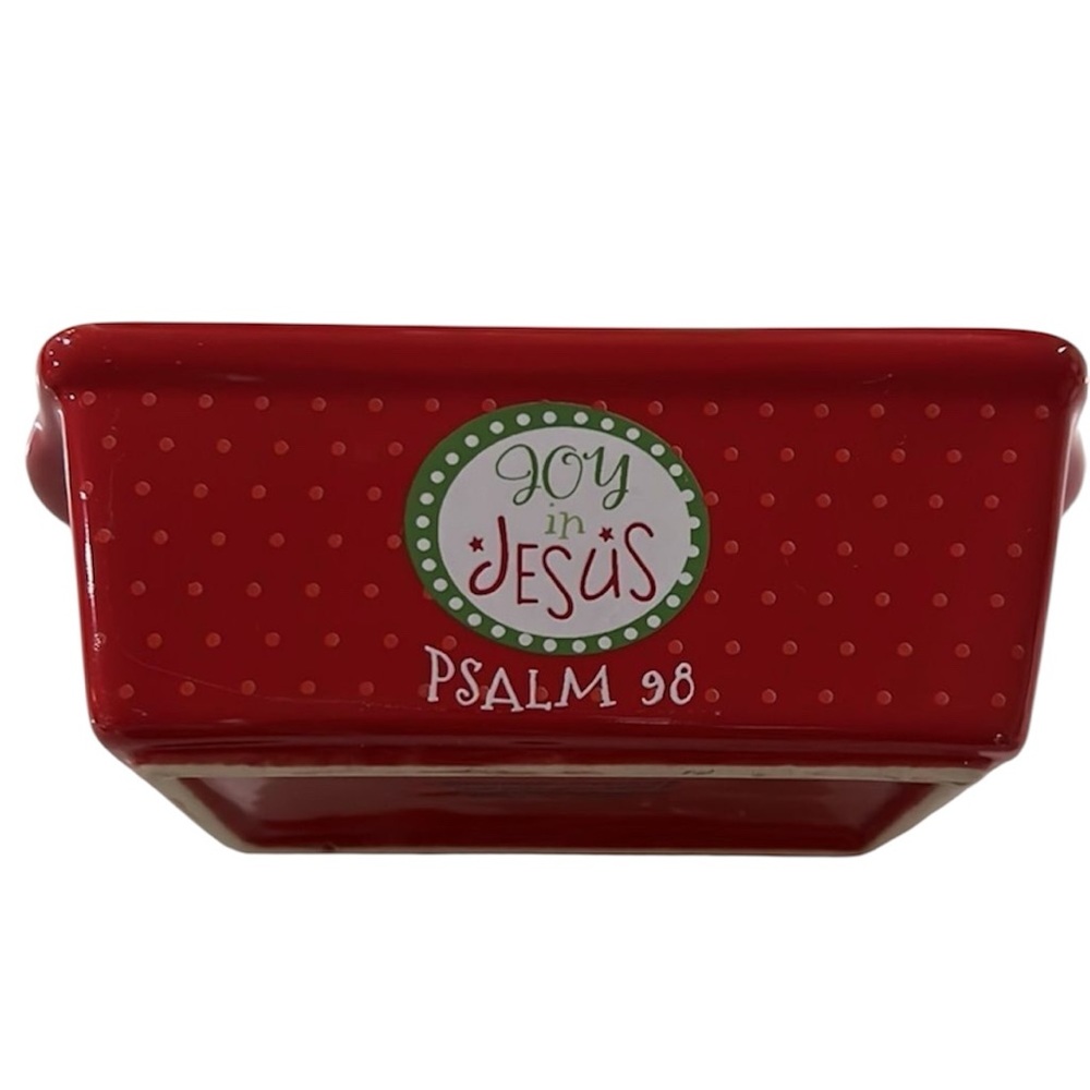 Christmas Red Ceramic Rectangular Cookware